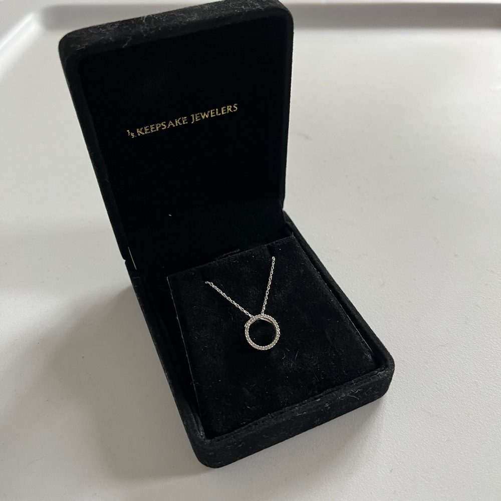 Diamond and silver (maybe gold) necklace